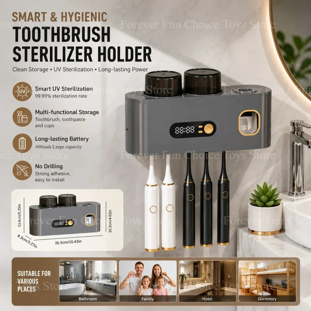Rechargeable UV Toothbrush Sterilizer and Holder