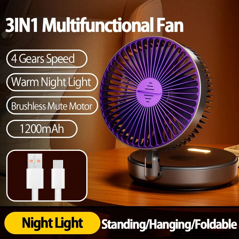 Space-Saving Foldable Wall Mount Fan