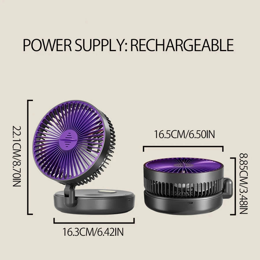 Space-Saving Foldable Wall Mount Fan