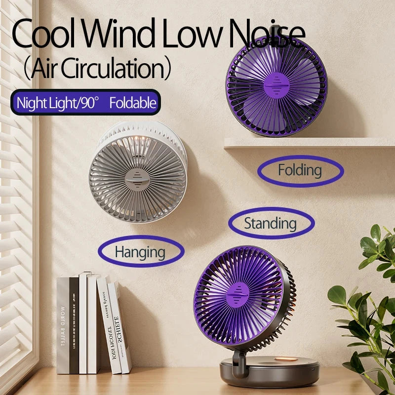 Space-Saving Foldable Wall Mount Fan
