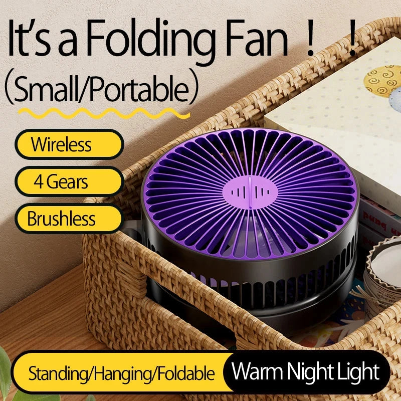 Space-Saving Foldable Wall Mount Fan