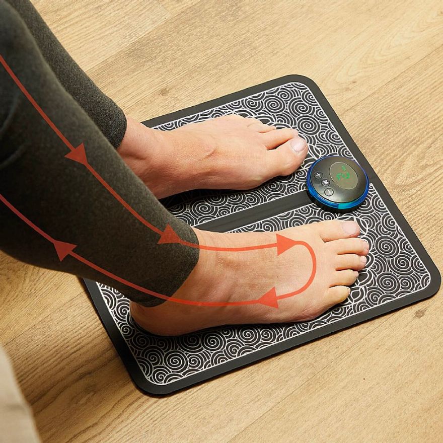 Portable EMS Foot and Leg Massager Mat