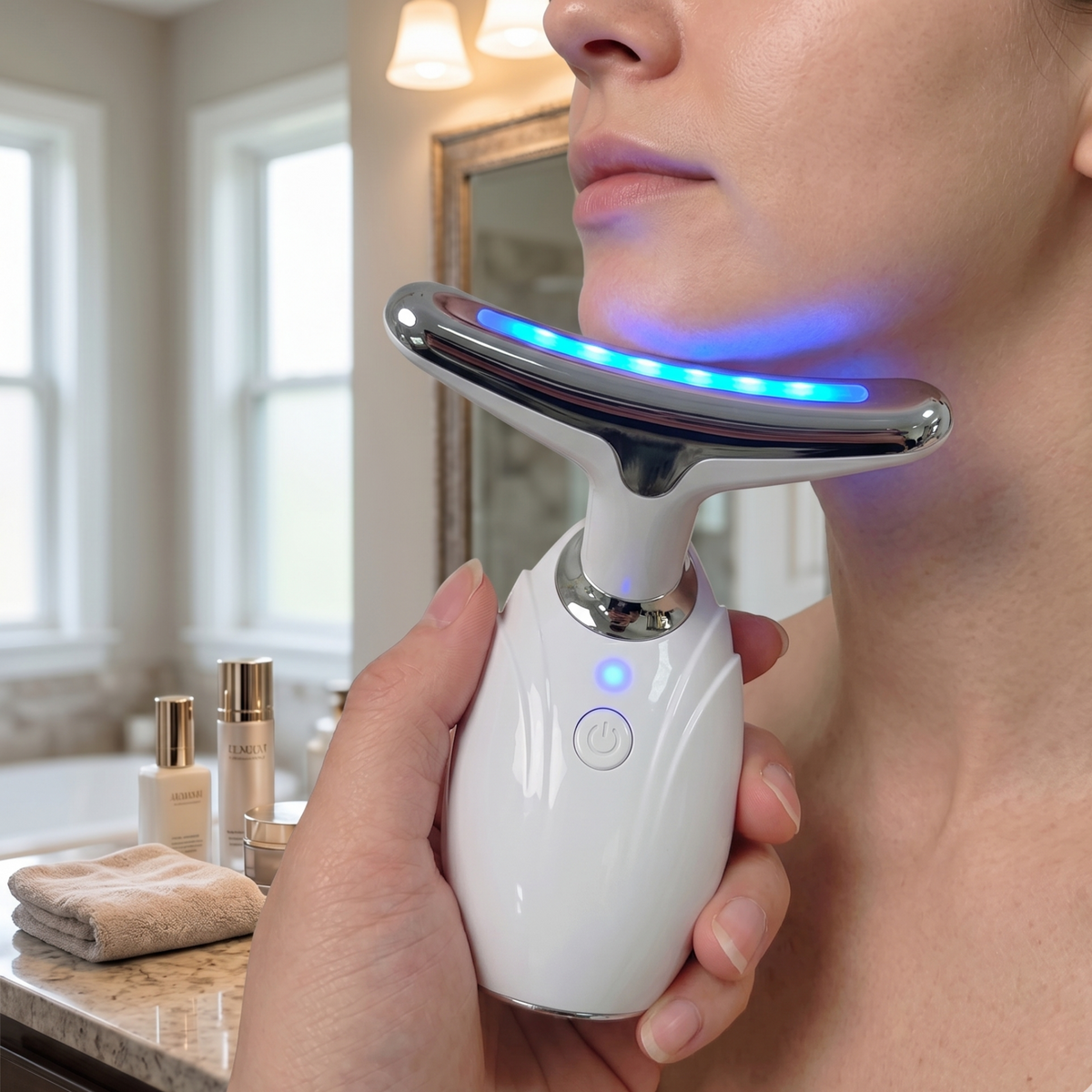 Neck and Face LED Therapy Device