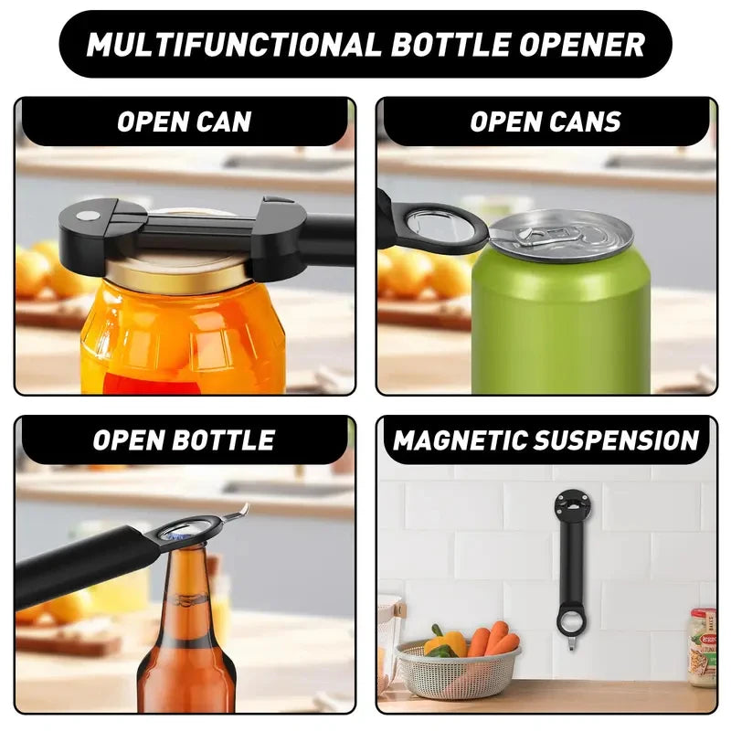 Adjustable Stainless-Steel Bottle Jar and Bottle Opener