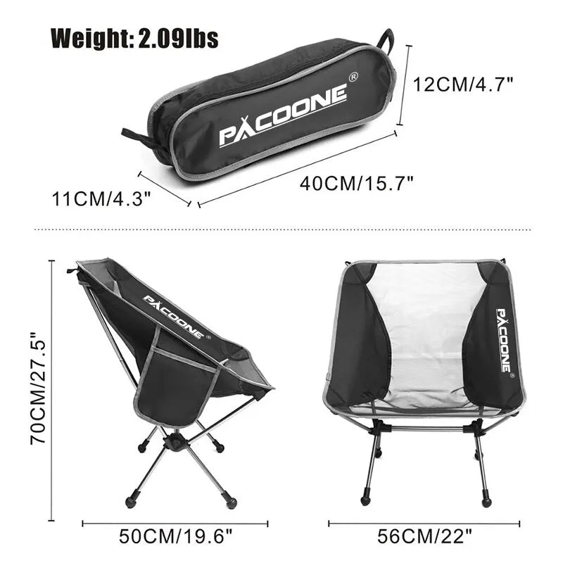 Portable High-Load Folding Aluminum Camping Chair