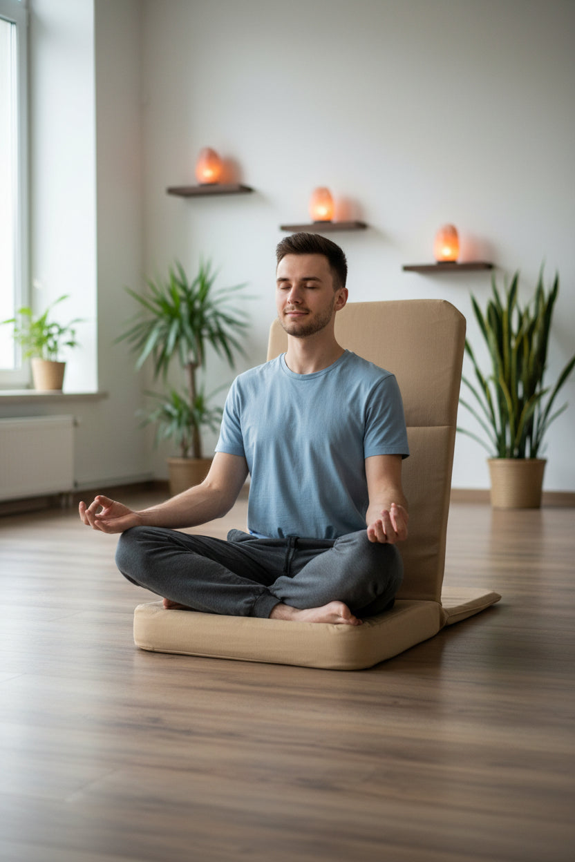 OMSutra Folding Meditation Chair with Back Support