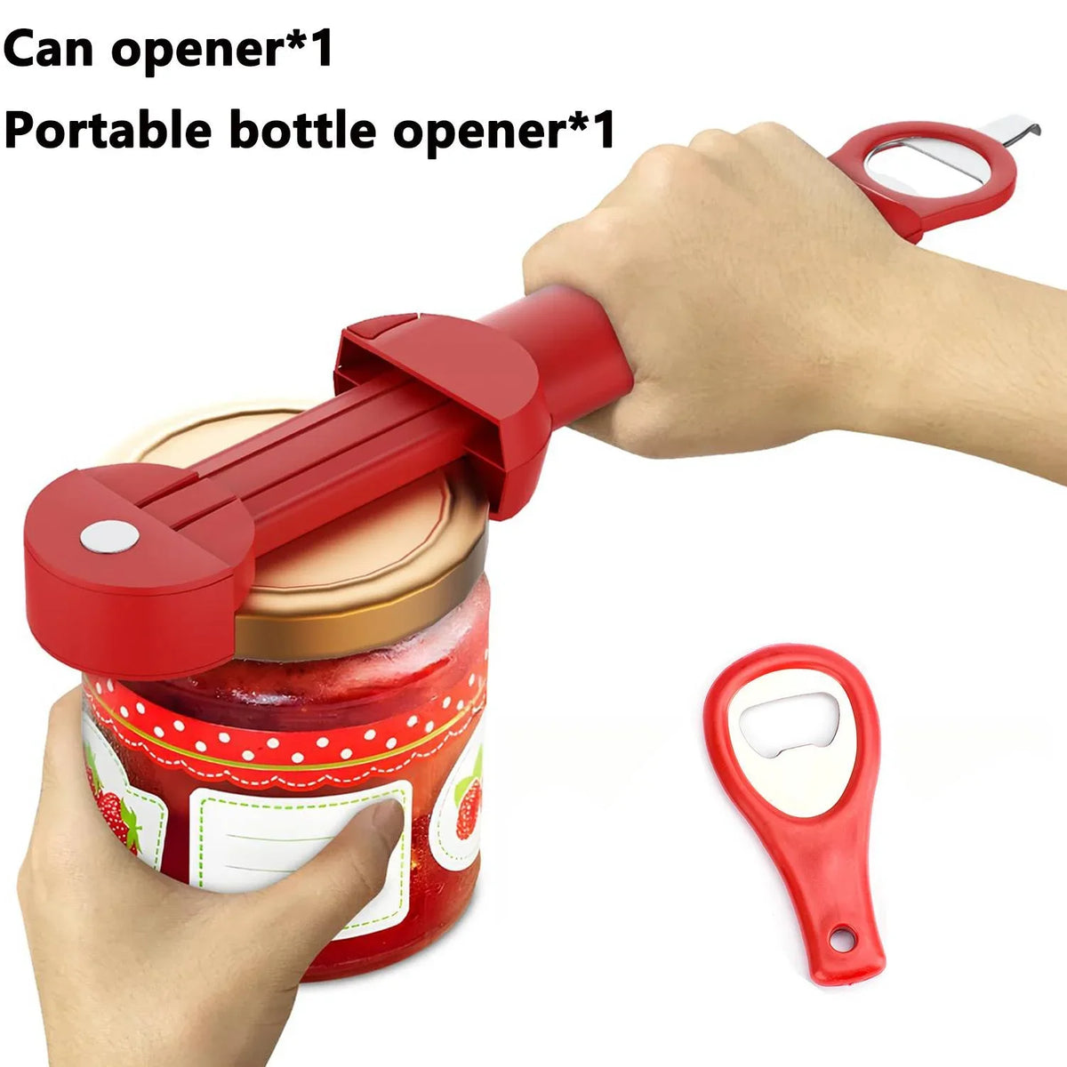 Adjustable Stainless-Steel Bottle Jar and Bottle Opener