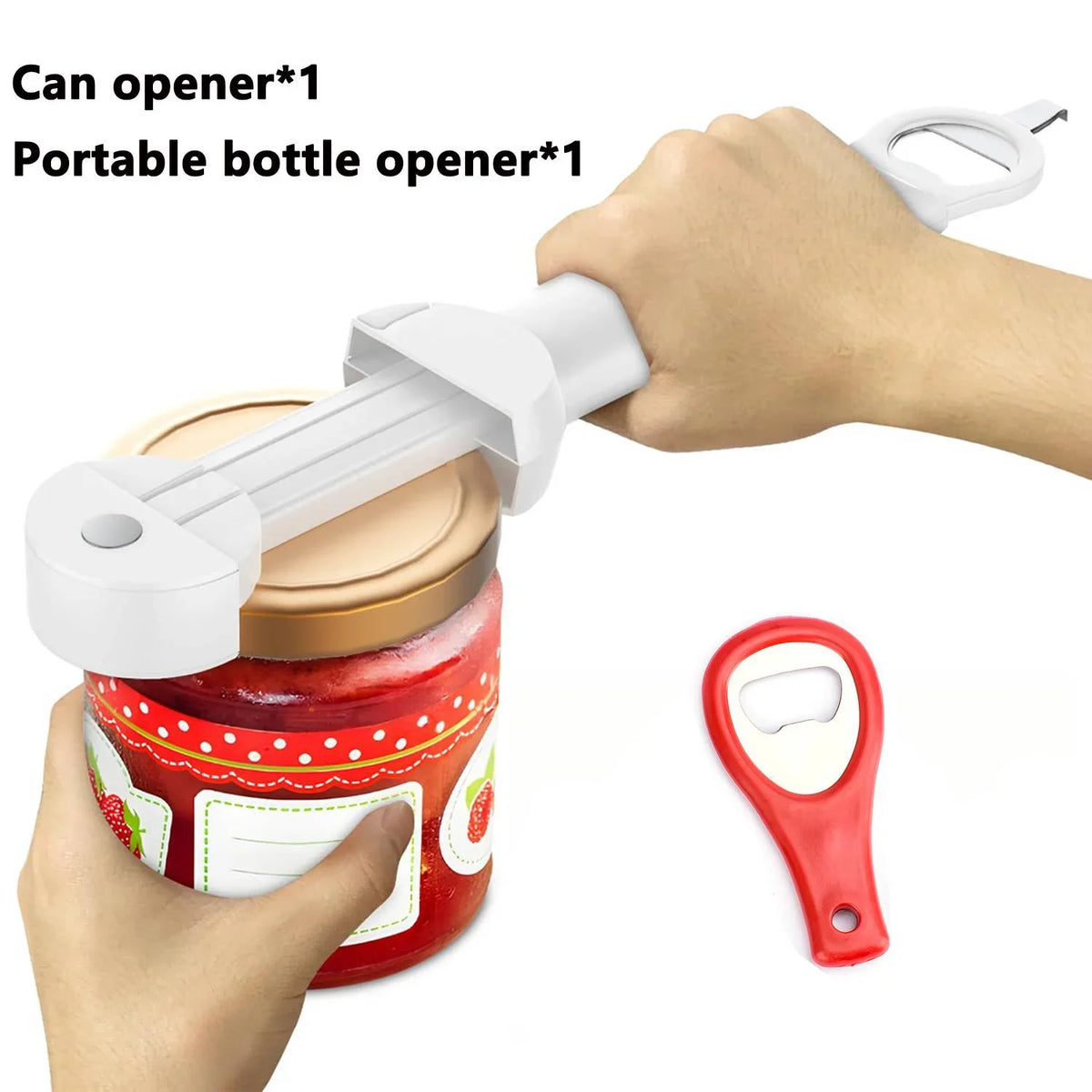 Adjustable Stainless-Steel Bottle Jar and Bottle Opener