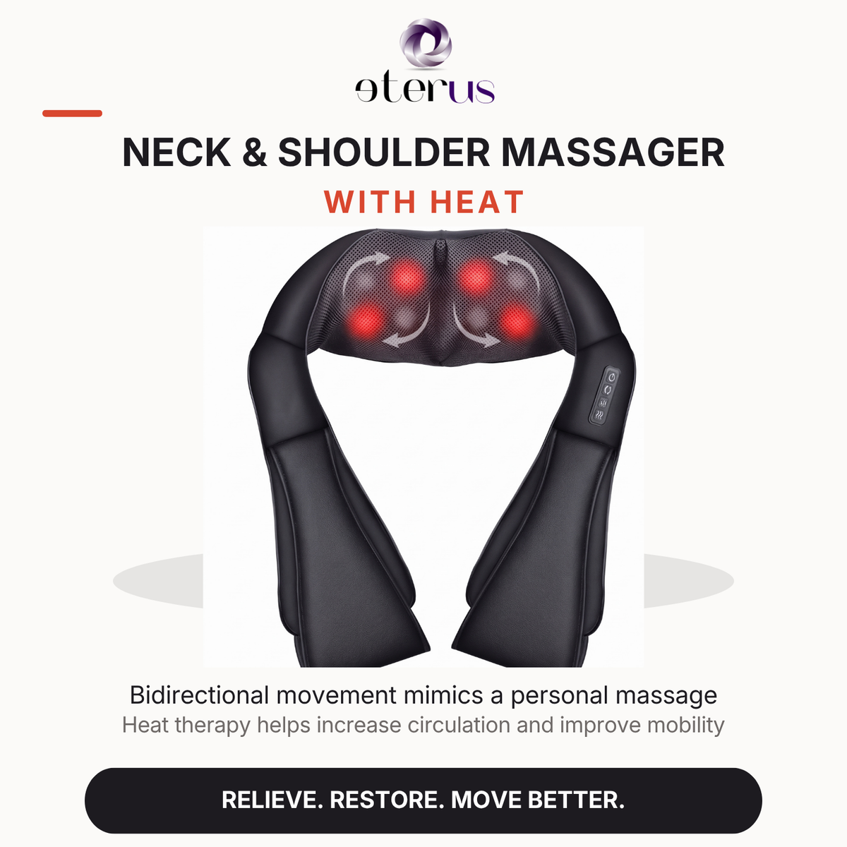 Cordless Heated Neck and Shoulder Massager