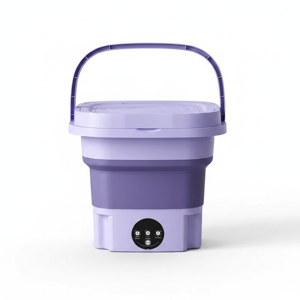 Portable Folding Mini Washing Machine on white background